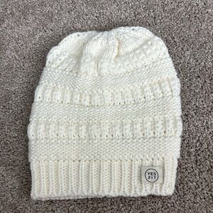 Cream beanie